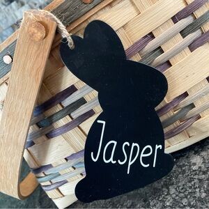 Bunny Chalkboard Tag